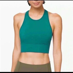 Lululemon ebb to train sports bra in the color laguna. In size 6